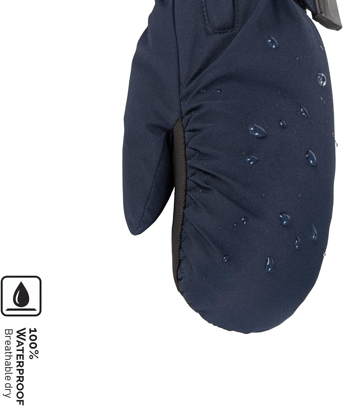 HIGHCAMP Kids Long Cuff Winter Snow Ski Mitten with Zipper Waterproof Gloves for Toddler Boys Girls - Image 5