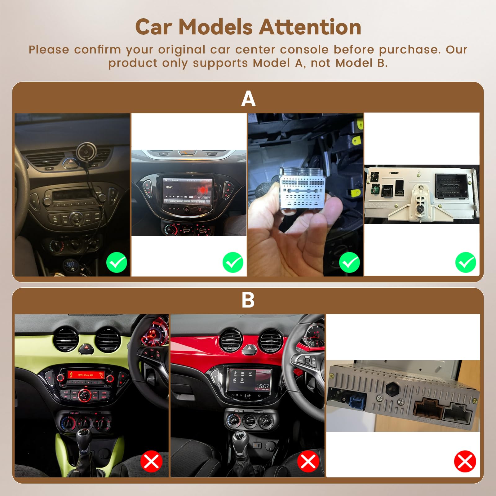 4+128G Radio Coche Android 15 para Opel Corsa 2015-2019/Opel Adam 2013-2016 con Incell Pantalla táctil de 9 Pulgadas,Carplay Android Auto Inalambrico BT/GPS/WiFi/FM/RDS+Cámara Trasera+Mic