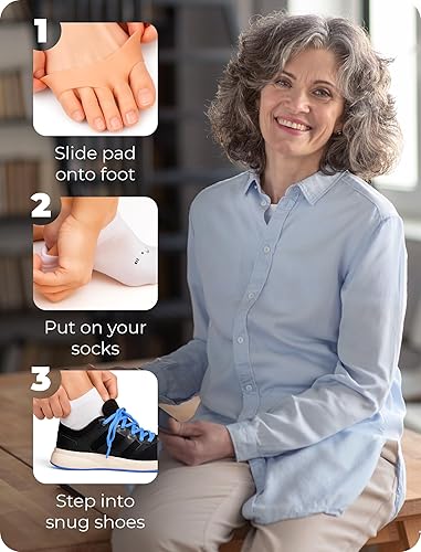 Miniatura 3 de Homergy - Almohadillas metatarsianas para pies - Cojines de gel suave para la bola del pie para alivio del dolor, diseño de manga ultradelgada, se