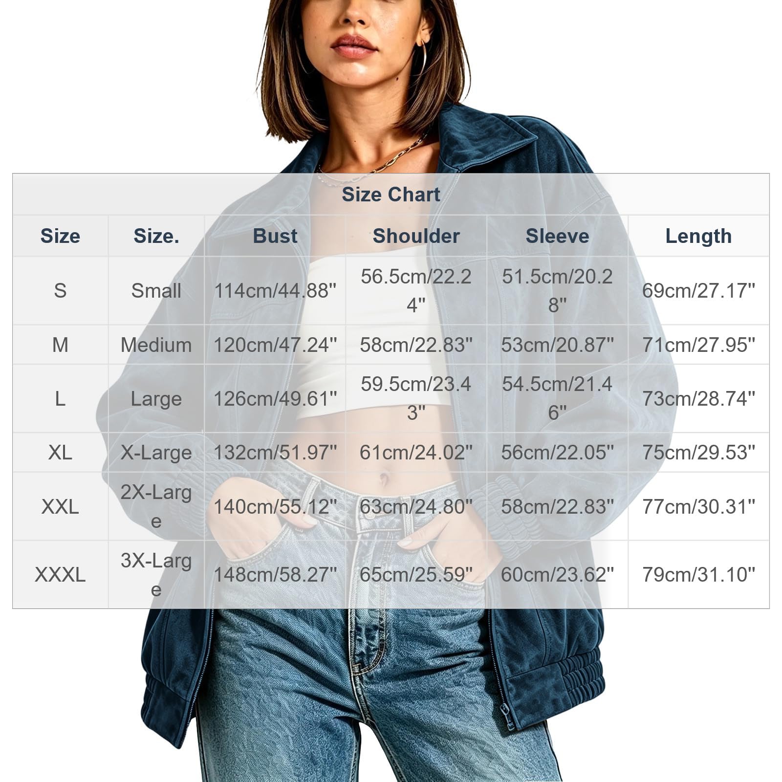 Wildlederjacke Damen Bomberjacke Motorradjacke Crop Trenchcoat mit Taschen