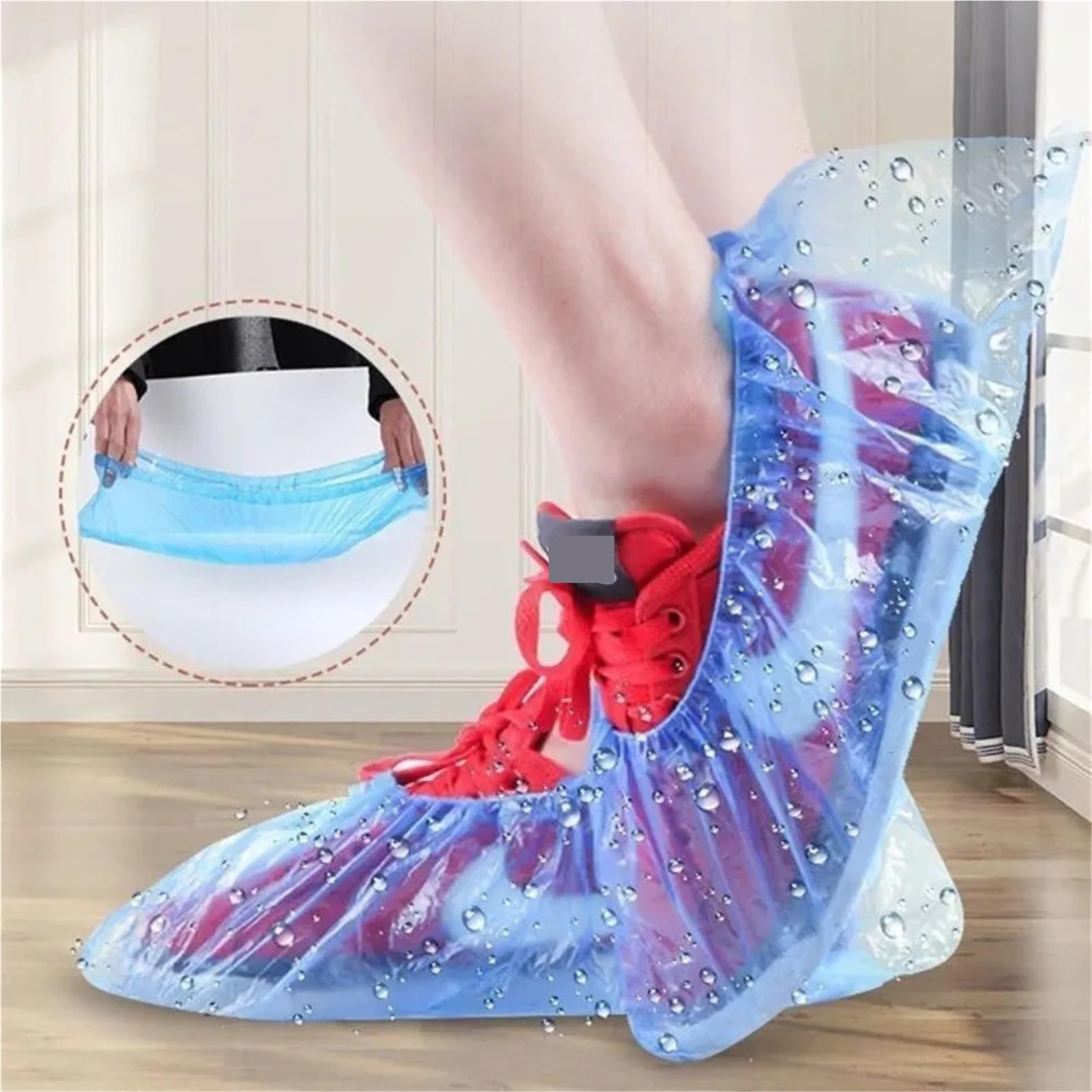 Copriscarpe Copriscarpe impermeabile da 100 pezzi copriscarpe in plastica antiscivolo imbottito in PE for interni