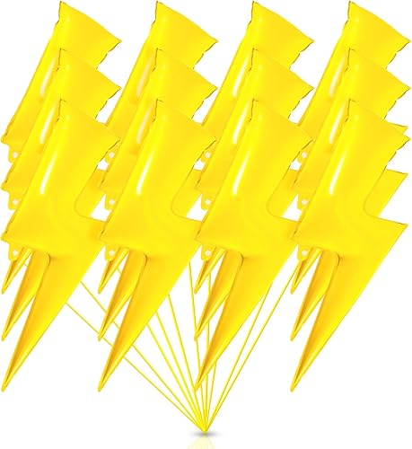 12 globos amarillos de 36 pulgadas, globos de fiesta de rayo de aluminio, decoración de fiesta con estilo relámpago, para suministros de fiesta de
