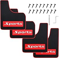 RBOKO 4PCS Universal Rubber Mud Flaps for Cars & SUVs - Soft No-Collision Splash Guards, Front Rear Short Fenders