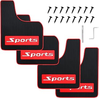 RBOKO 4PCS Universal Rubber Mud Flaps for Cars & SUVs - Soft No-Collision Splash Guards, Front Rear Short Fenders