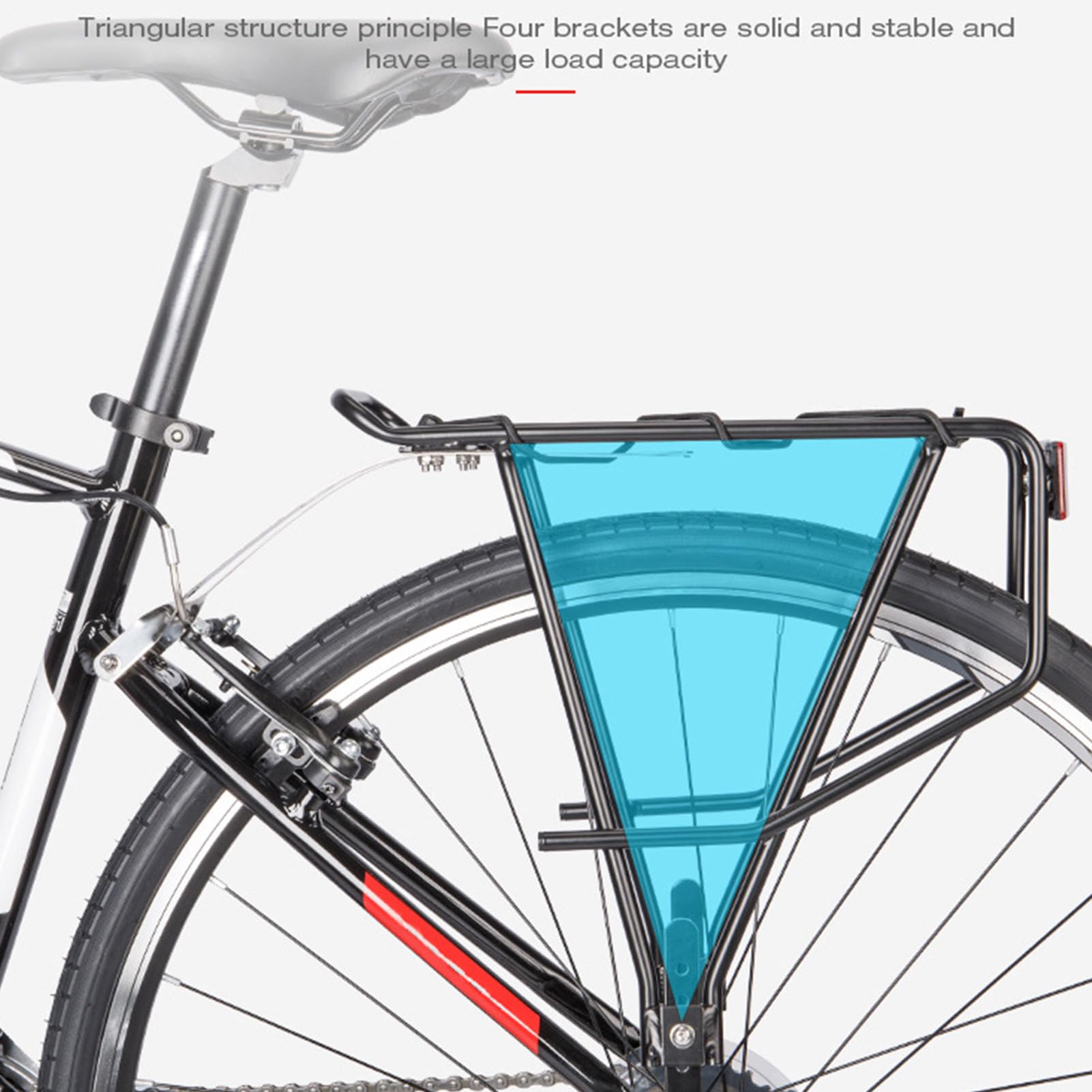 Fahrrad-Rückenträger,Fahrrad-Hinterradträger,Fahrrad-Hinterradträger Aus Aluminiumlegierung - Fahrrad-Gepäckträger, Fahrradzubehör Für Gepäck, Fracht, Kleidung