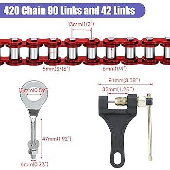 Amazon.com: CILOYU 60 Tooth Sprocket 420 Mini Bike Chain Kit