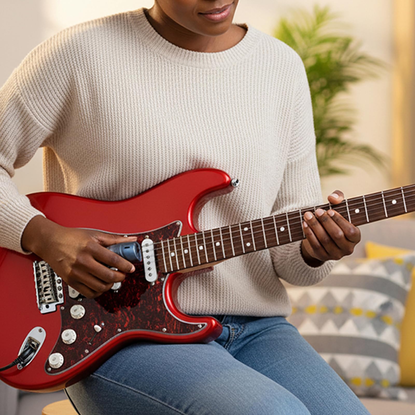 Pedale Sustain per Chitarra, Effetto Sustain Infinito, Dispositivo Portatile con Attivazione Tramite Corda, Impugnatura Ergonomica e Design in Plastica per Chitarra elettrica