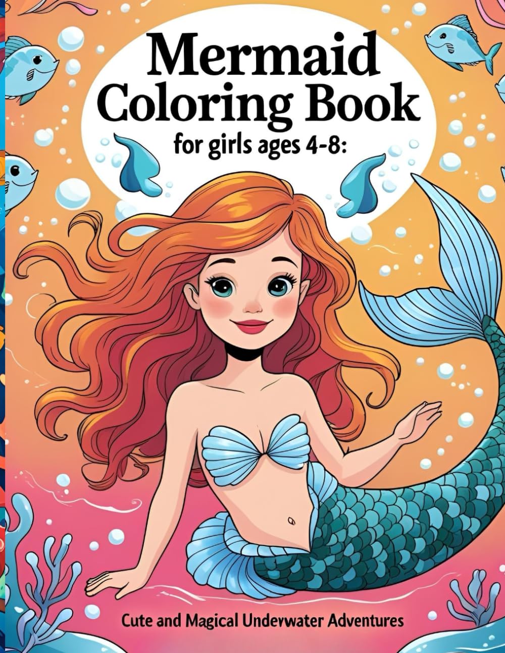 Mermaid Coloring Book for Girls 4–8 Years: A Magical Underwater Coloring Adventure for Little Girls