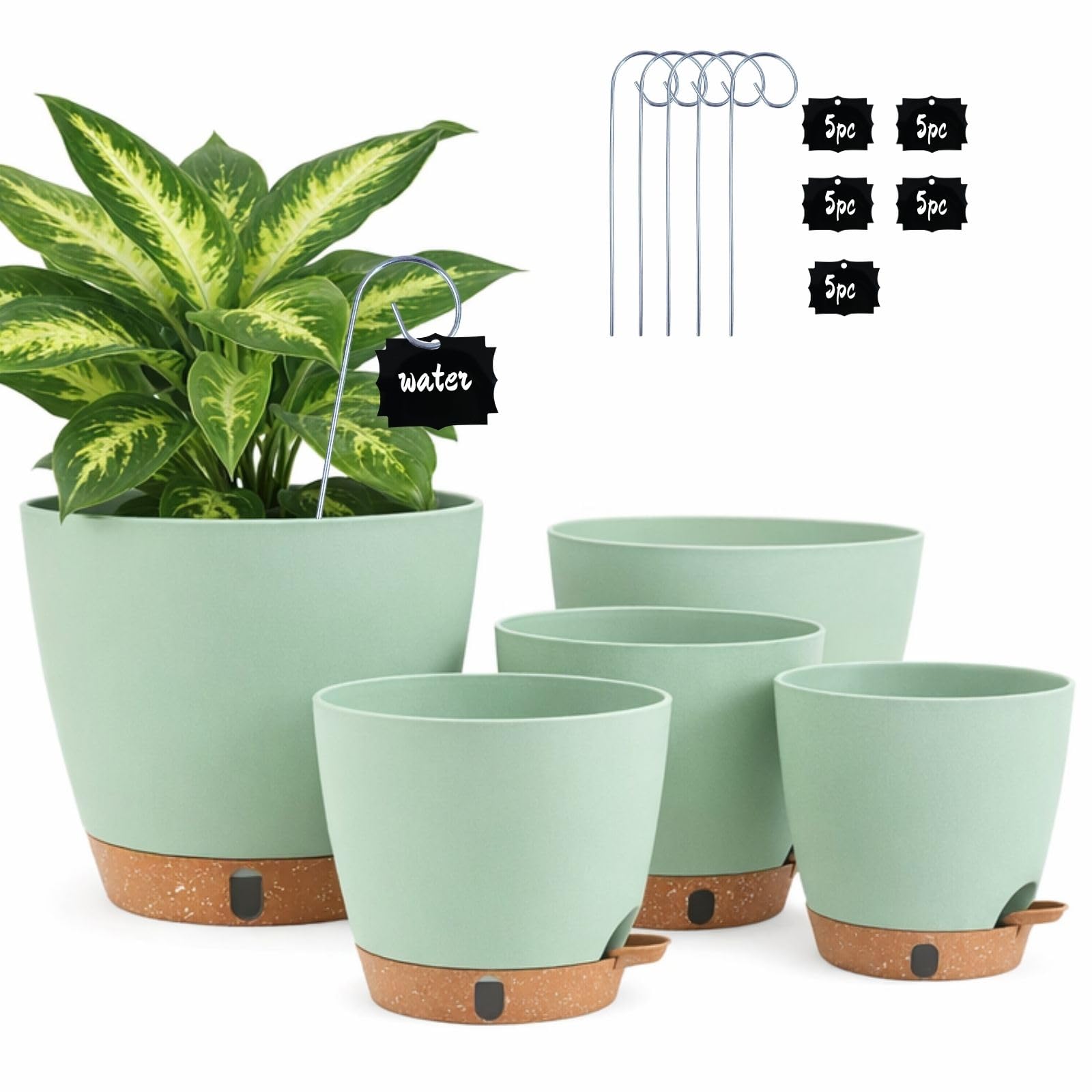 Montresor 5-Pack Self-Watering Pots