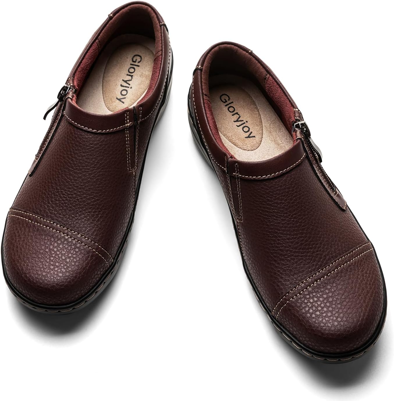 Women's Comfortable & Lightweight Leather Loafers Cute Slip On Dress Shoes for Women Business Casual Office Work Shoes Everyday Walking Flats - Image 9