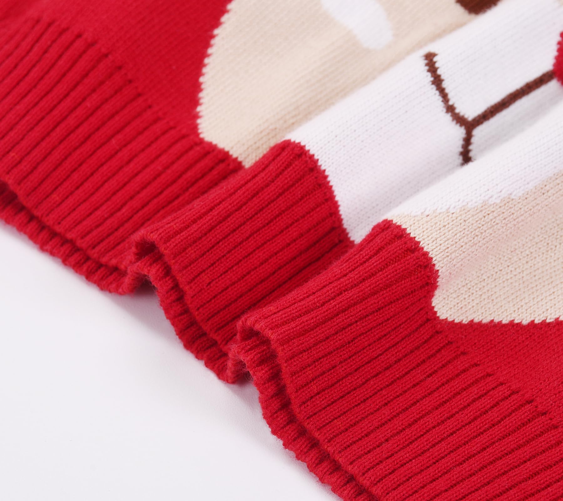 Jersey Navideño Niño y Niña Pullover con Papá Noel Reno de Navidad Suéter de Punto con Cuello Redondo para Bebe Niños Sudaderas Navideño Niños 3-7 Años