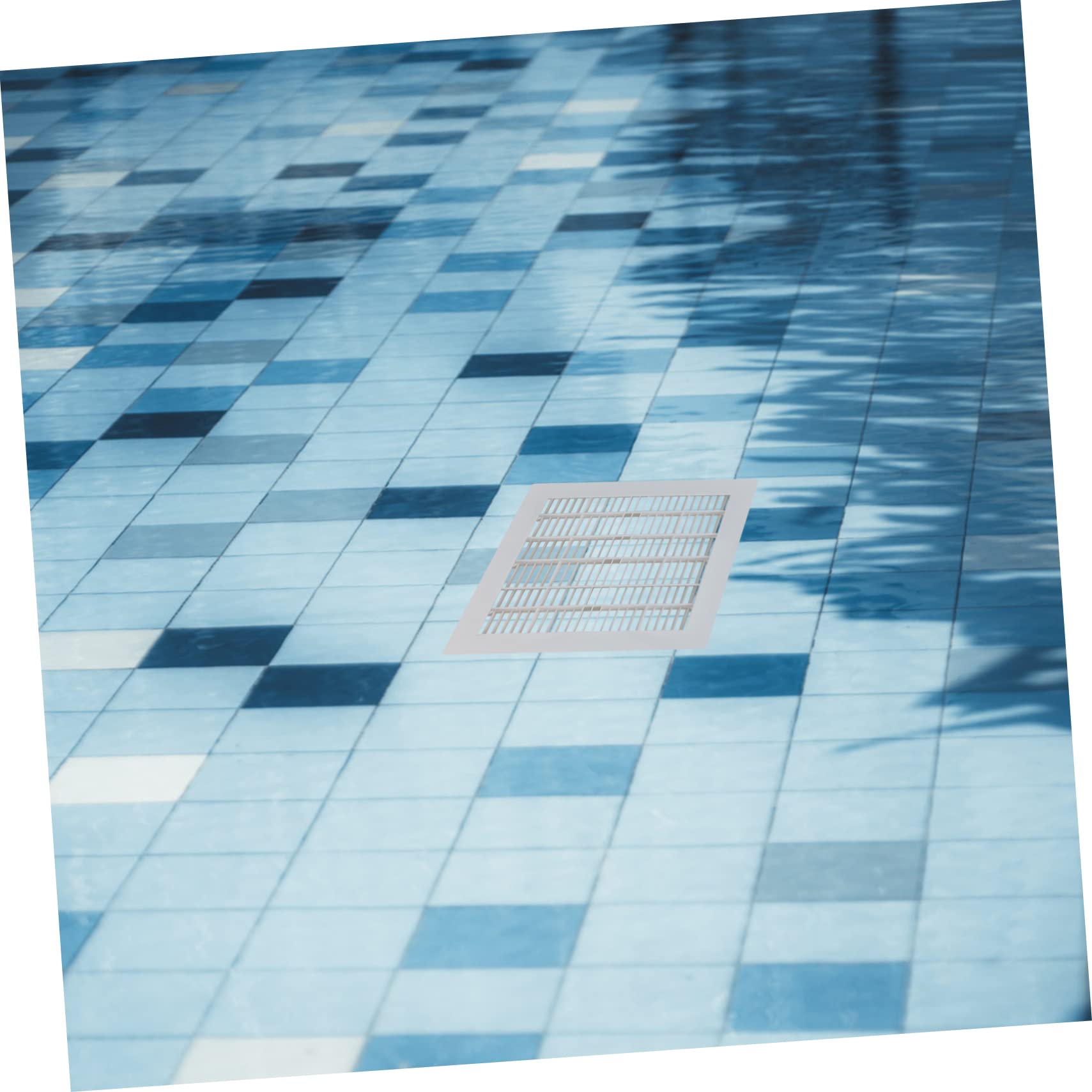 Quadratischer Schwimmbadablauf aus Kunststoff Weiß für Außenbecken und Aquarium Glatte Oberfläche Automatische Sperre bei Entleerung