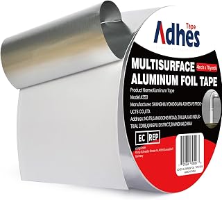 ADHES Heavy Duty Aluminum Foil Tape 4 Inch x 210 Feet(70 Yards)