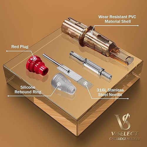 Miniatura 10 de EZ - 20 agujas de cartucho de tatuaje #12 (7RL) desechables de líneas redondas estándar para máquina rotativa de tatuaje, pistola de bolígrafo - V