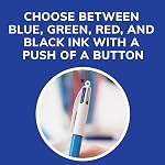 BIC 4-Color Stylo à bille rétractable, point moyen (1.0 mm), fournitures scolaires pour les élèves et les enseignants, 3-Count Emballage en couleurs assorties