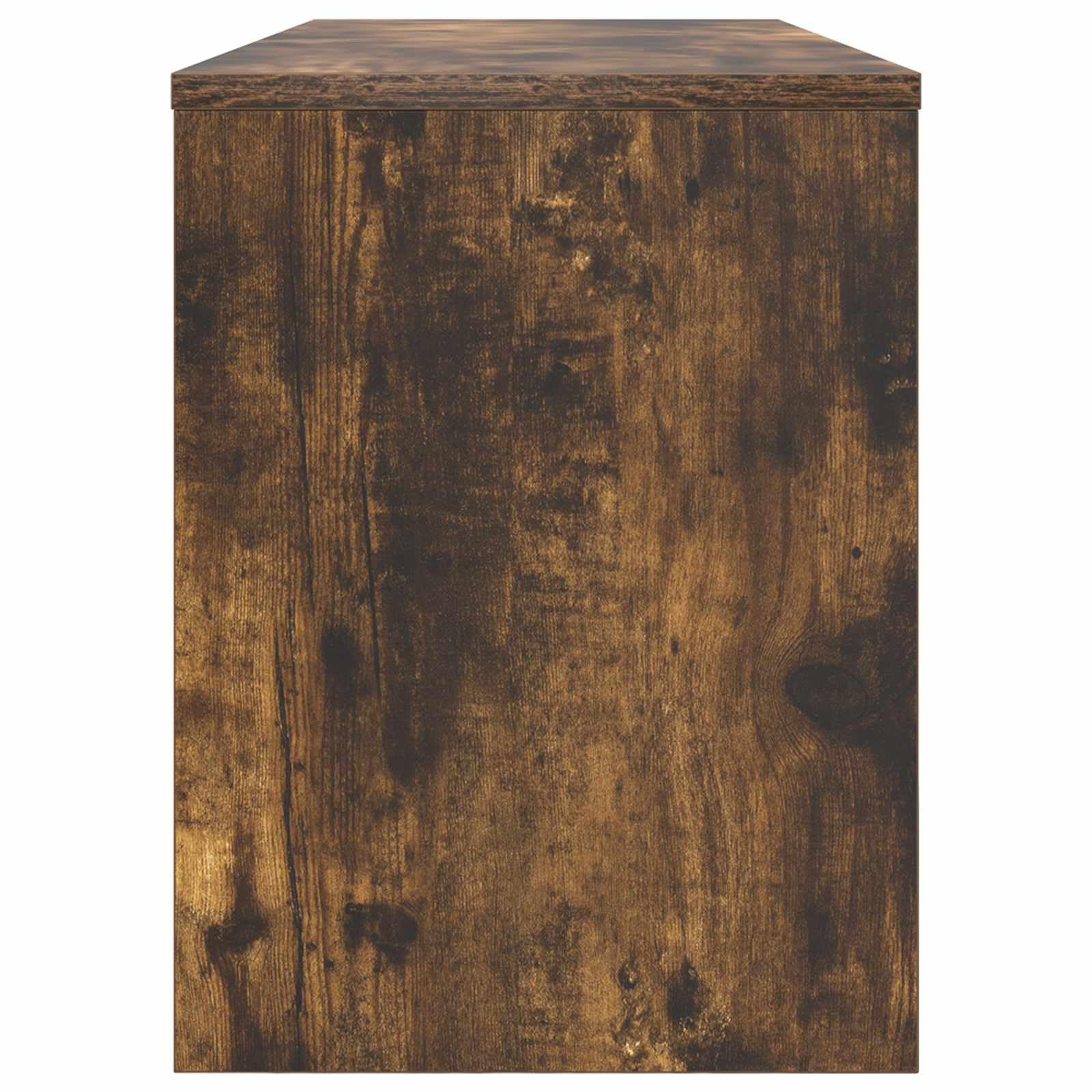 TV-Schrank Geräucherte Eiche 100x30x40 cm, Holzwerkstoff mit Regal, Moderner TV Ständer für Wohnzimmer, Entertainment Center Media TV Tisch mit Stauraum