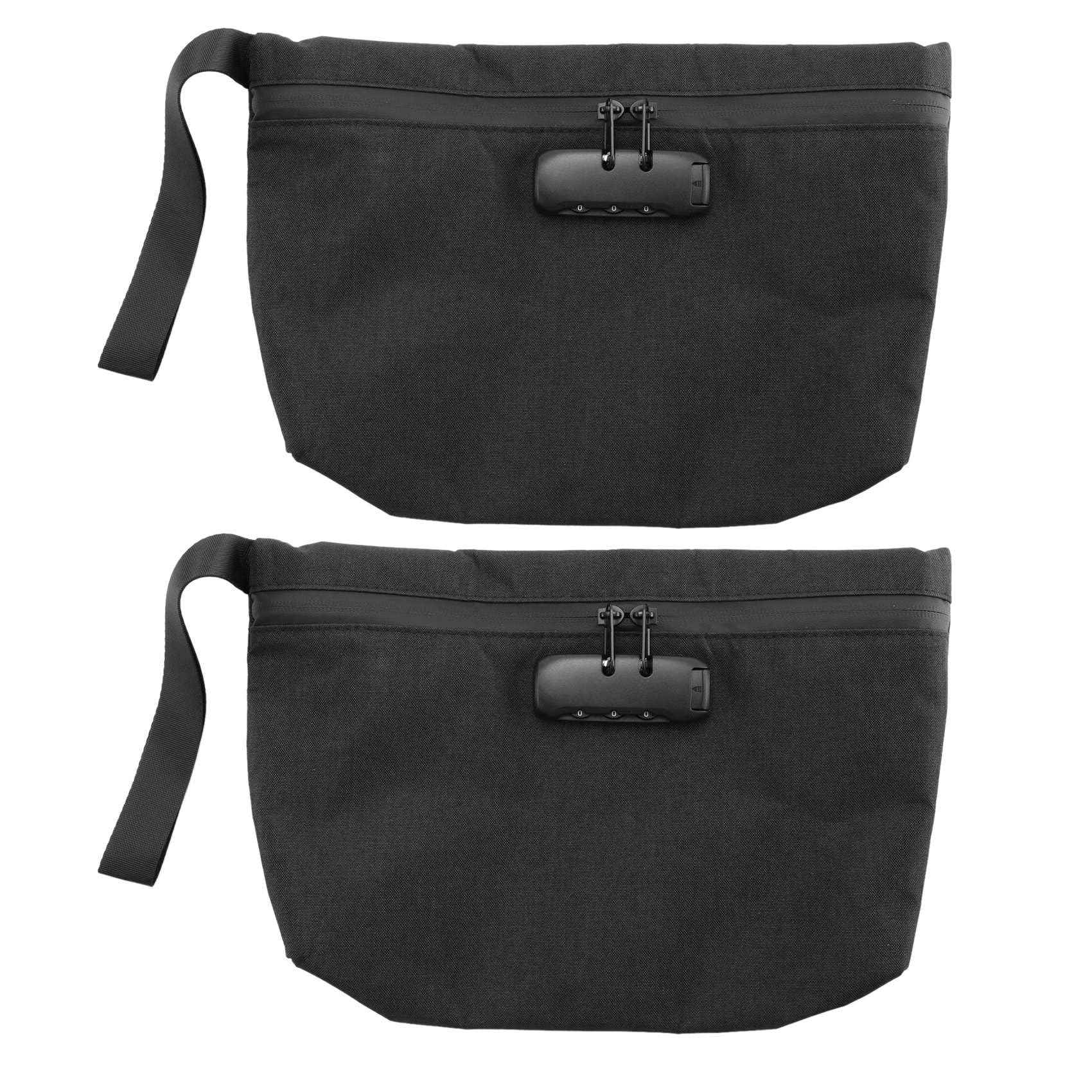 Jnchdghwa 2X Money Bag with Lock,11X7.5in Money Pouch for Travel Storage, Smell Proof Bag with Zipper for Cash