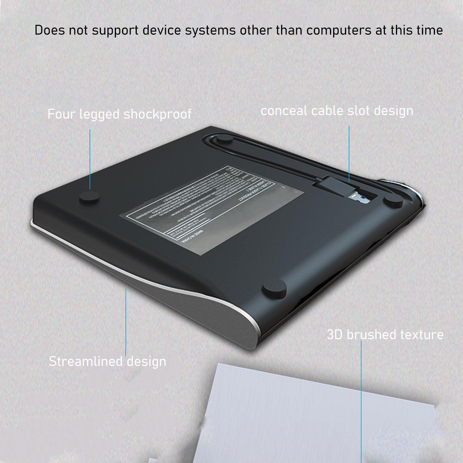 unità Dvd Esterna, Masterizzatore Dvd Sottile USB 3.0 Lettore Dvd Portatile unità Disco Esterna Compatibile con CD Dvd Laptop PC Desktop Film Giochi Musicali, Plug And Play