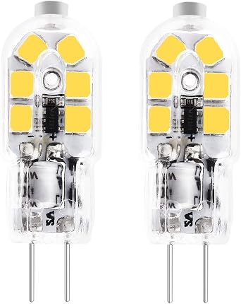 G4 12V LED Light Bulb - Low Voltage Landscape Bulbs - Bi-Pin Base JC T3 Type WB01X10239 Range Vent Hood SB02300791 Microwave Surface LED Light Bulb Warm White, 2-Pcs