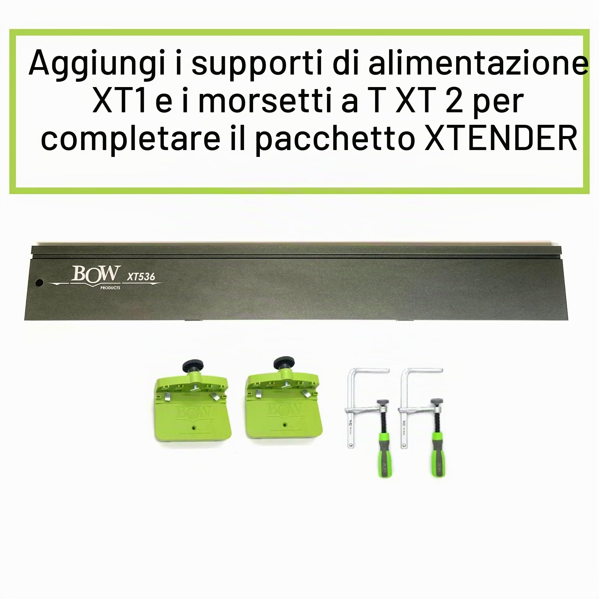 BOW Products 36” XT XTENDER Fence - Sistema di guida con T-Track e più T-Slots per accessori di falegnameria - Compatibile con seghe portatili da banco, cabinet e seghe a nastro - XT536 (Solo guida)