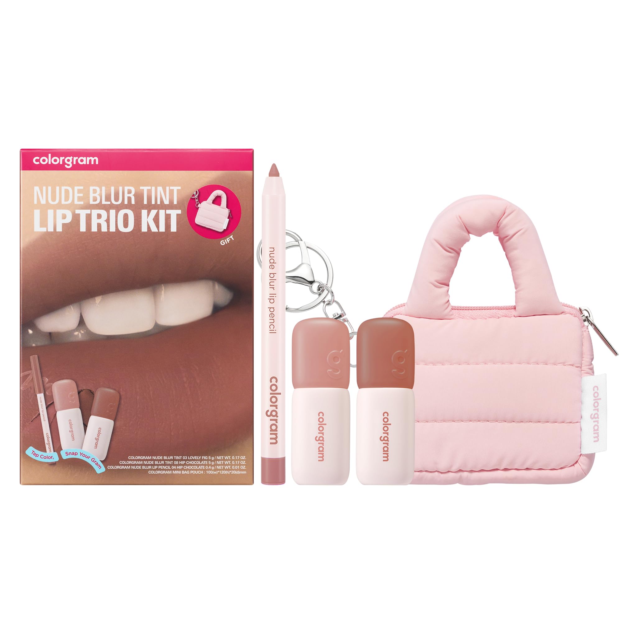 COLORGRAM NUDE BLUR TINT LIP TRIO KIT 02 WARM KIT | K-Beauty Makeup | Soft Matte Lip Stain | Powdery Finish | 2-in-1 Lip — beauty deal on Shopping With Noya