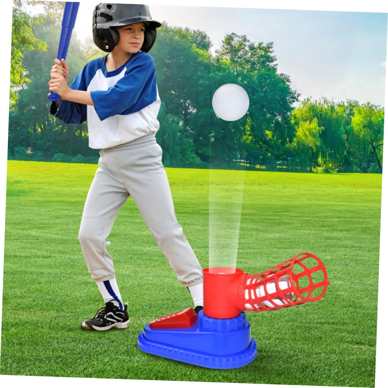 MERRYHAPY Baseball Trainer Outdoor Sports with Batting Machine and Balls for Hand-Eye Coordination and Motor Skills Development