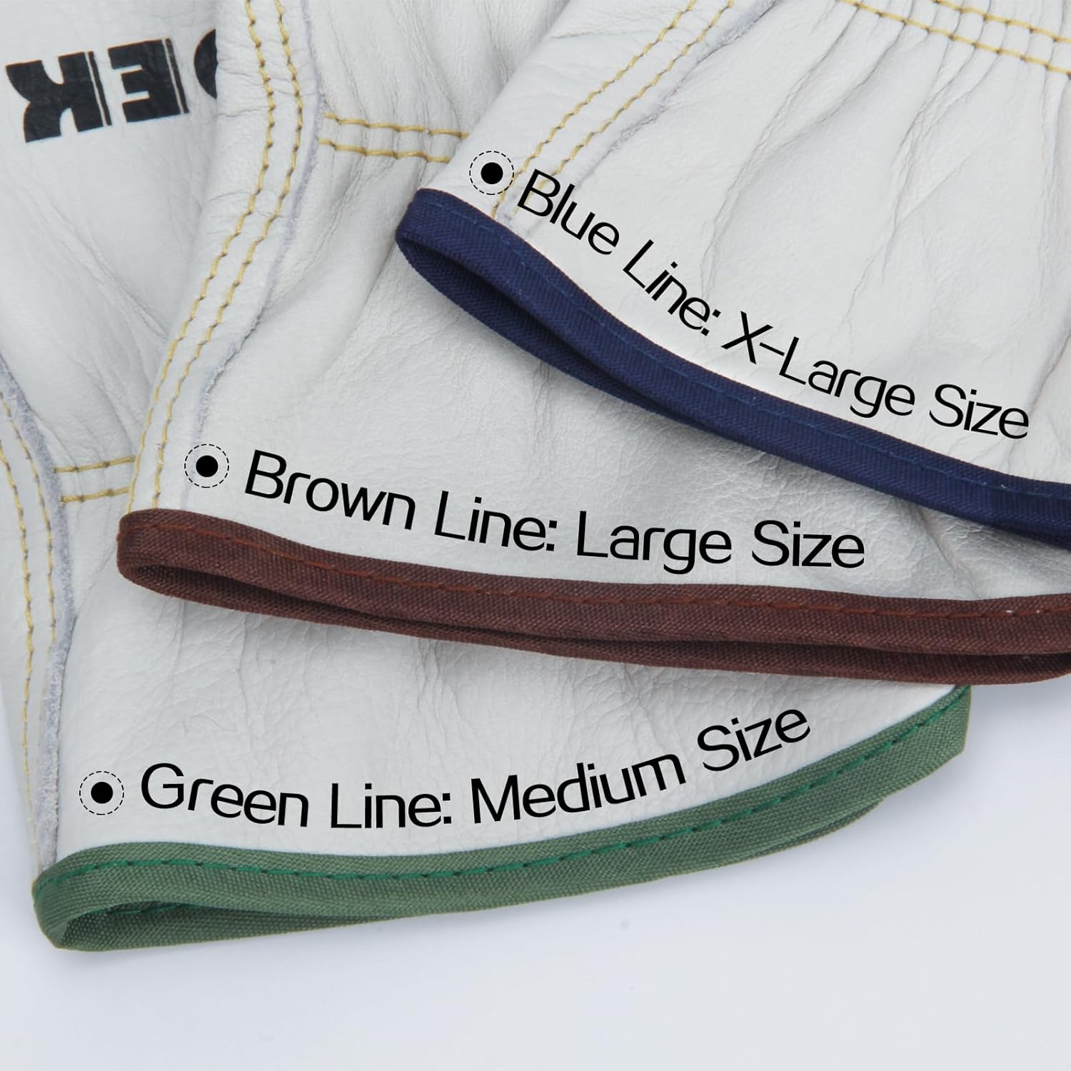 Cowhide Leather Work Gloves for Men & Women, Durable for Heavy Duty Construction, Gardening, Ranch, Farm Gloves