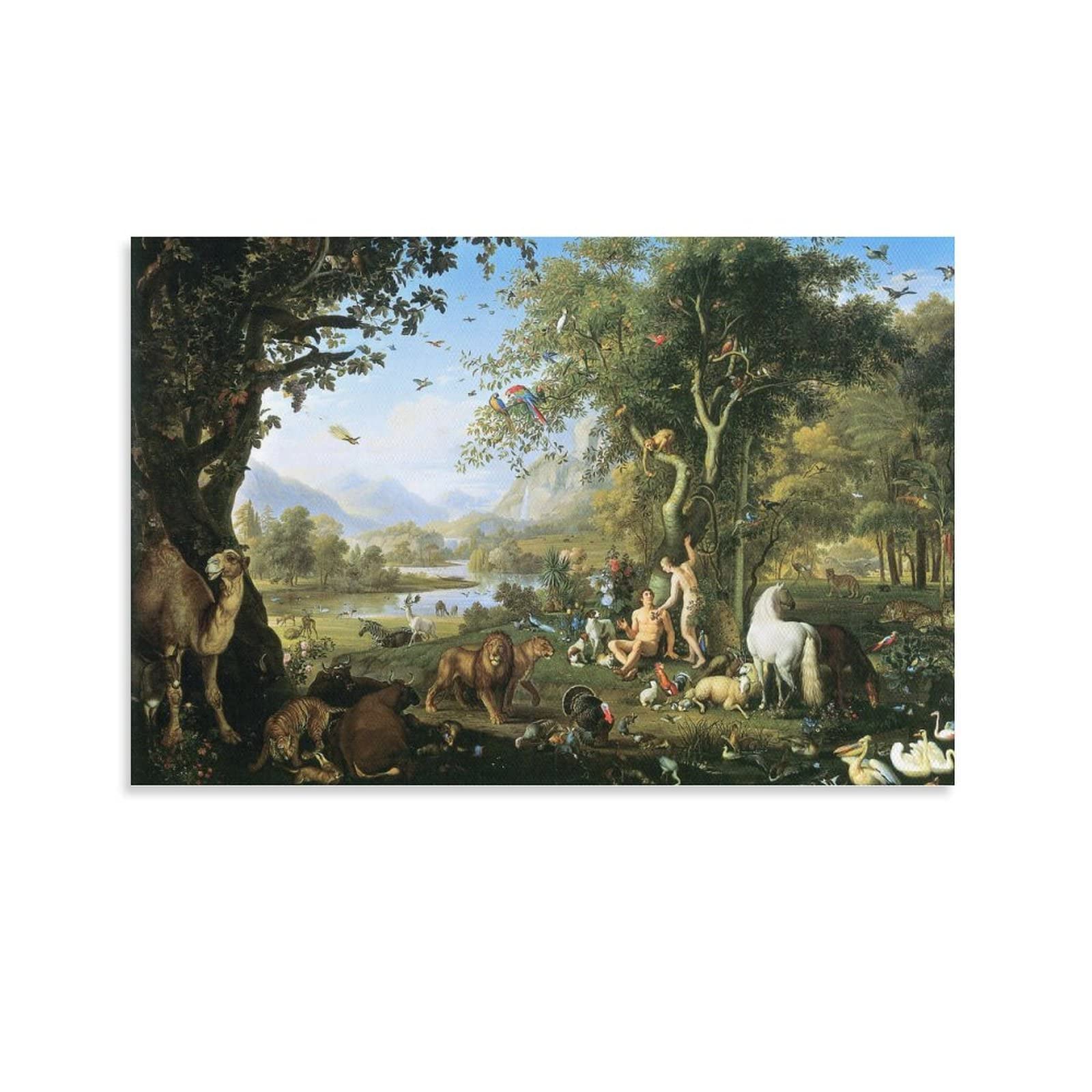 Adam And Eve In The Garden Of Eden Painting By Wenzel