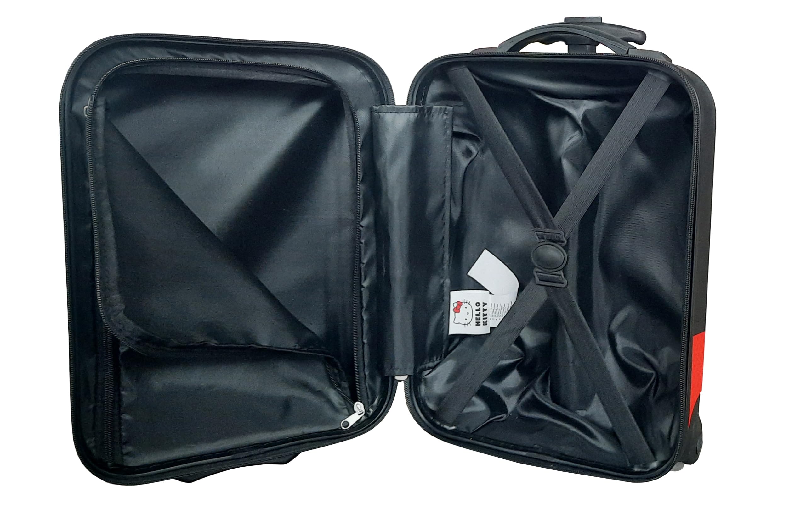 Trolley Rigido Hello Kitt-y, Valigia da Viaggio Hello Kitt-y per Bambine, Bagaglio a Mano Resistente e Leggero in ABS con Manico Telescopico Regolabile e 2 Ruote 23L, 42x19,5x29 cm. Multicolor