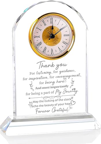 Miniatura 12 de Ornalrist Regalos de Jefe para Hombres y Mujeres Reloj de Cristal, Regalos para Jubilación Jefa Mujer - Regalo de Apreciación de Jefe para Hombres,