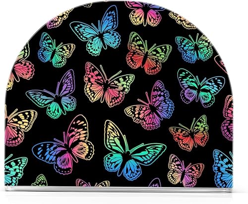 Servilletero con mariposas degradadas para mesas, servilleteros de acrílico transparente, servilleteros de cóctel para cocina, restaurante, bar,