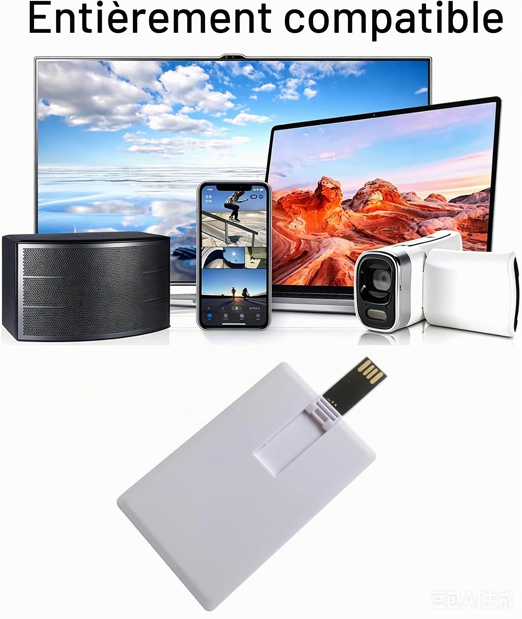 10 Pièces Clé USB 32 Go Lecteur Flash USB Carte de Blanc Card Mémoire Stick pour la Sauvegarde de l’Ordinateur/Ordinateur Portable