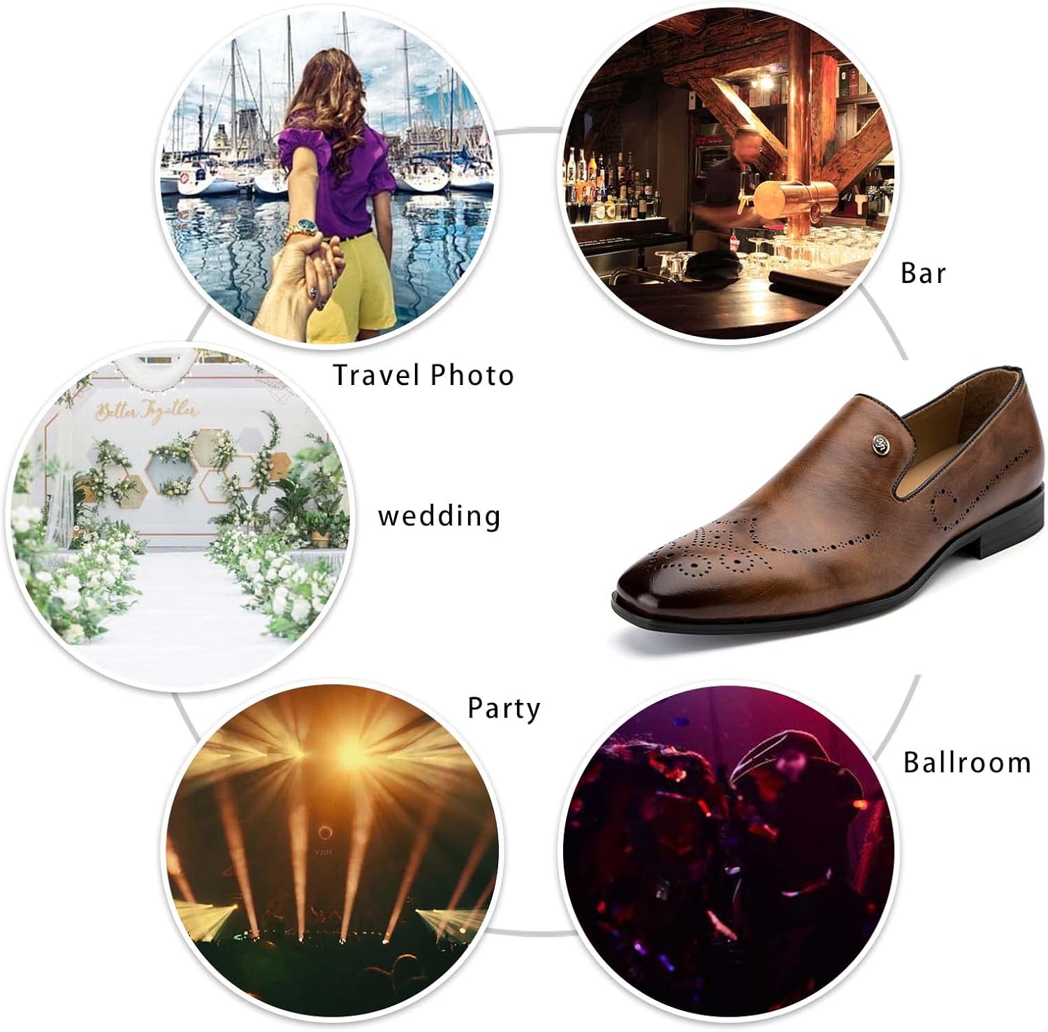 Meijiana Mens Loafers Wedding Dress Shoes Slip-On Loafers for Men Tuxedo Suit Shoes - Image 6