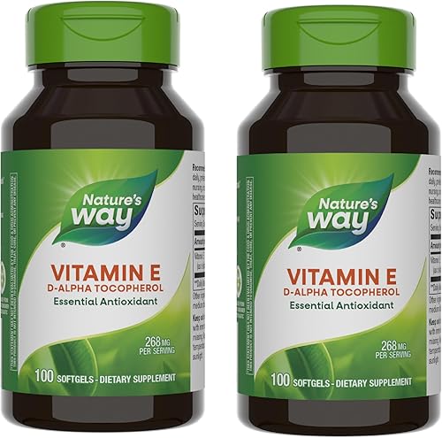 Miniatura 7 de Natures Way Vitamina E 400 UI D-alfa tocoferol potente antioxidante ayuda a proteger contra los radicales libres 100 cápsulas blandas