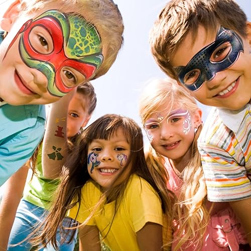 Miniatura 5 de AMIIR Kit de pintura facial de maquillaje de Halloween, aspecto SFX, disfraz de cosplay, fiesta de cumpleaños, dibujo divertido con accesorios (24