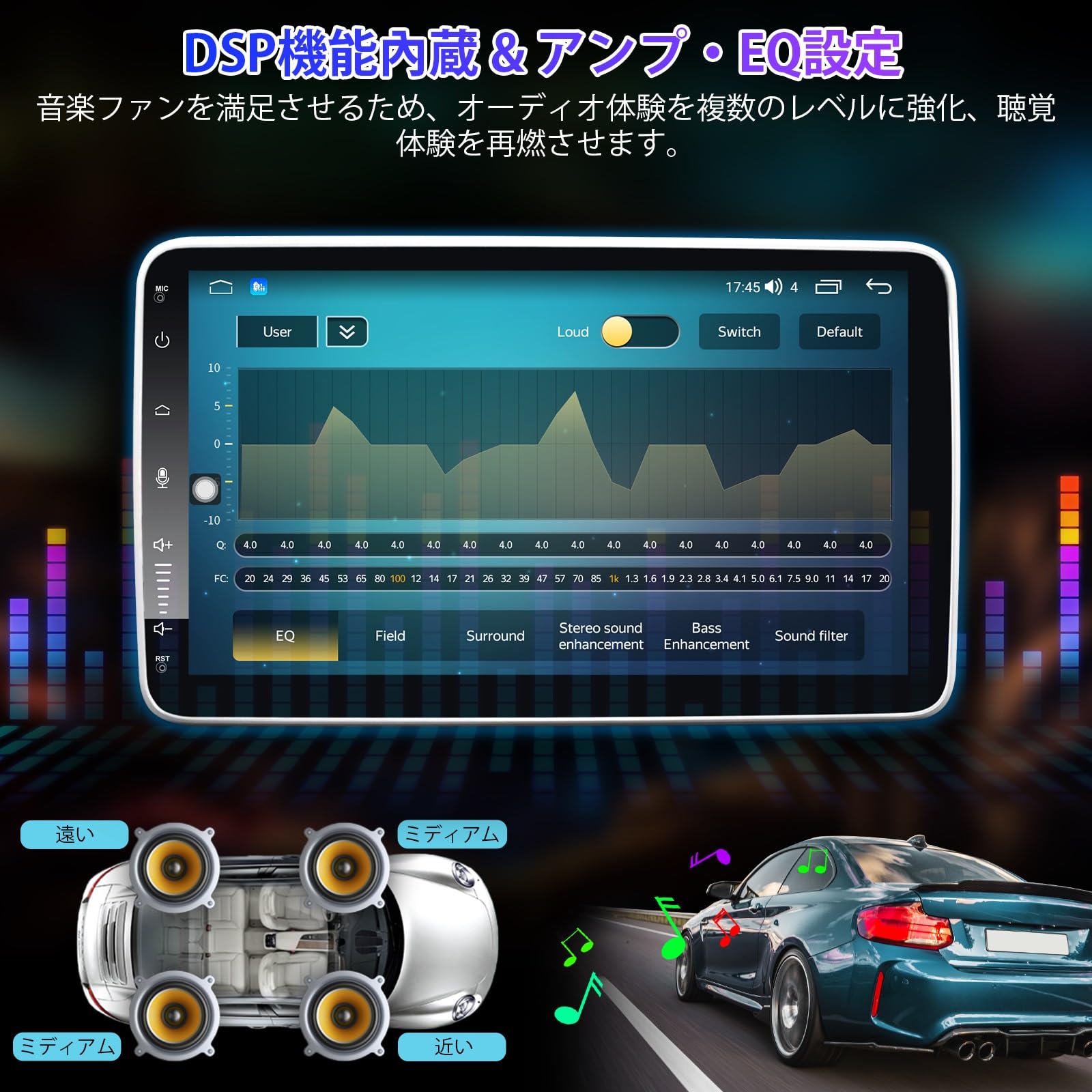 Amazon.co.jp: アンドロイドナビ 10インチ 1din ディスプレイ 