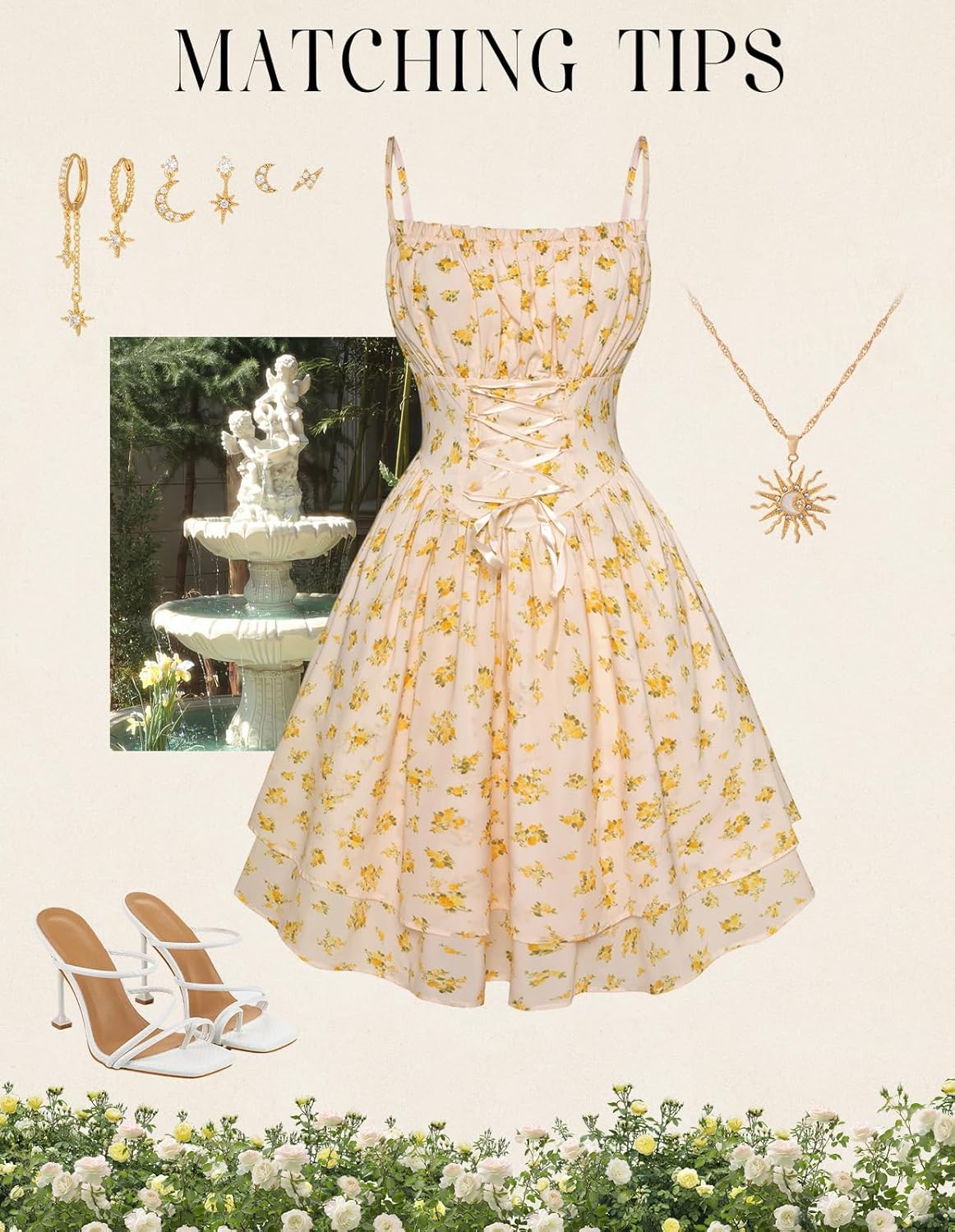 Scarlet Darkness Women Corset Floral Dress Spaghetti Strap Mini Sundress for Teens - Image 7