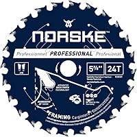 Vista 5 de Norske Herramientas NCSBS417 8-1/4 pulgadas 40T Socktooth Circular Acabado Hoja de Sierra 5/8 pulgadas Diámetro con Corte Láser Diamante Knockout