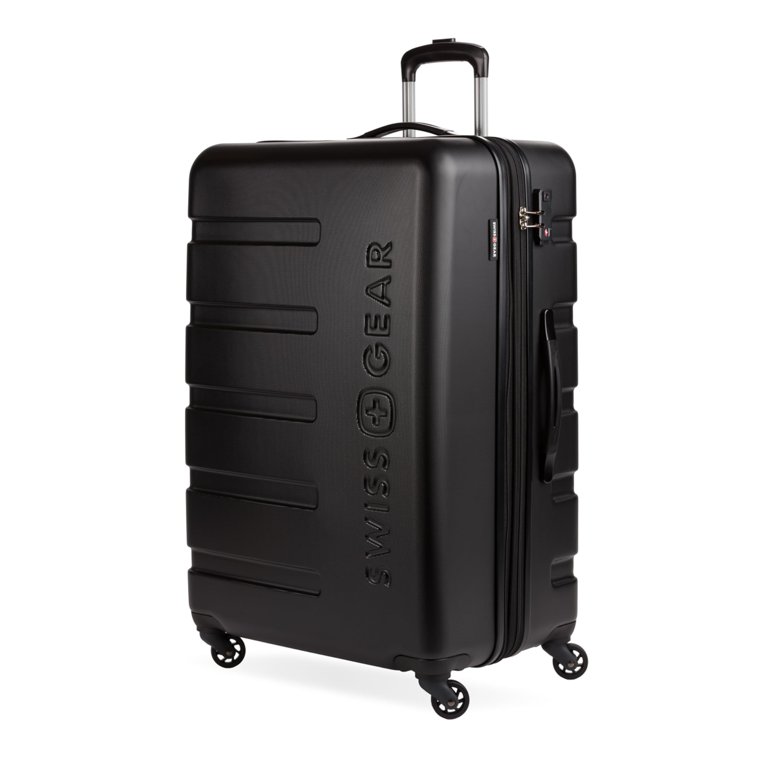 SwissGear 7366 Maleta rígida, expandible, con Ruedas giratorias, Negro -, Checked-Large 27-Inch