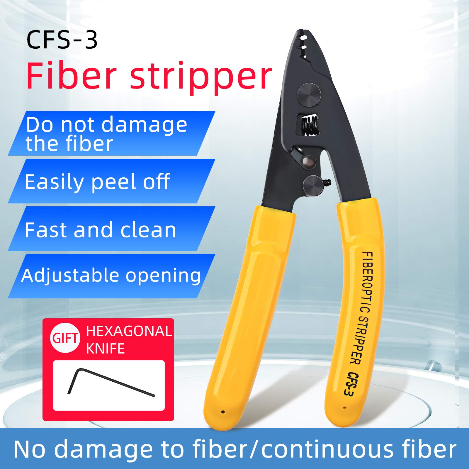 Fendoir à fibre optique SKL-6C - Coupe-câble - Dénudeur CFS-3 FTTH - Kit d'outils