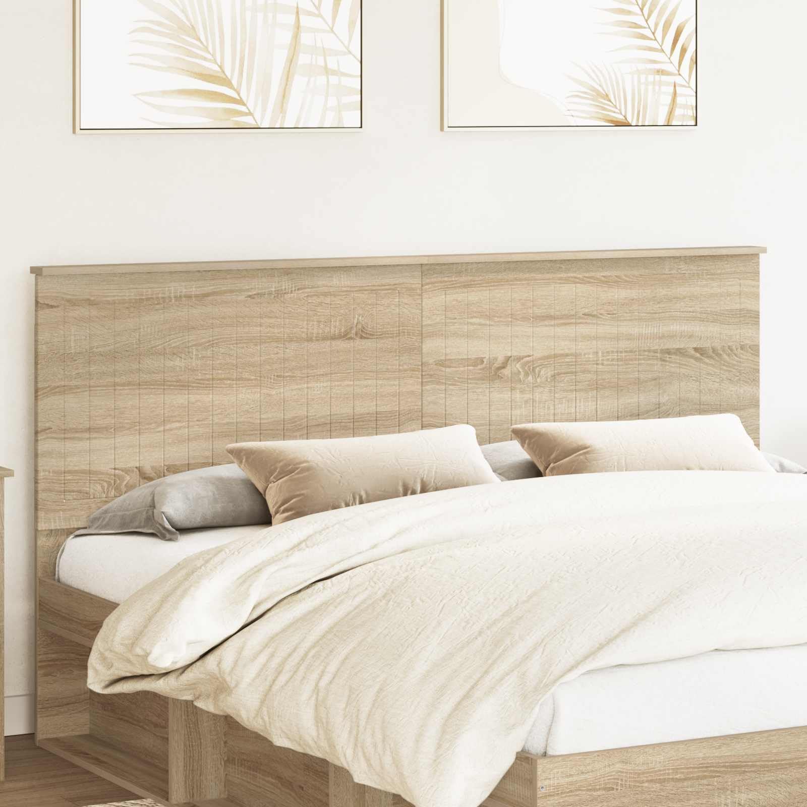 vidaXL Cabecero con cabecera Roble Sonoma 180 cm Madera contrachapada, Accesorios Elegantes para el Dormitorio, Decorativos Modernos, Zona de Descanso Comfy, diseño contemporáneo