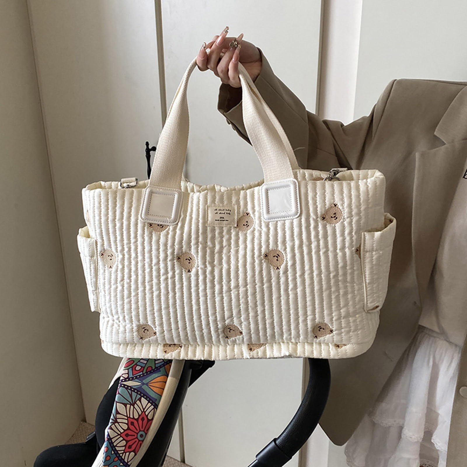 Wielofunkcyjna torba na pieluchy dla matki dobrze zorganizowane rozwiązanie do przechowywania modny koreański styl mama torebka organizer