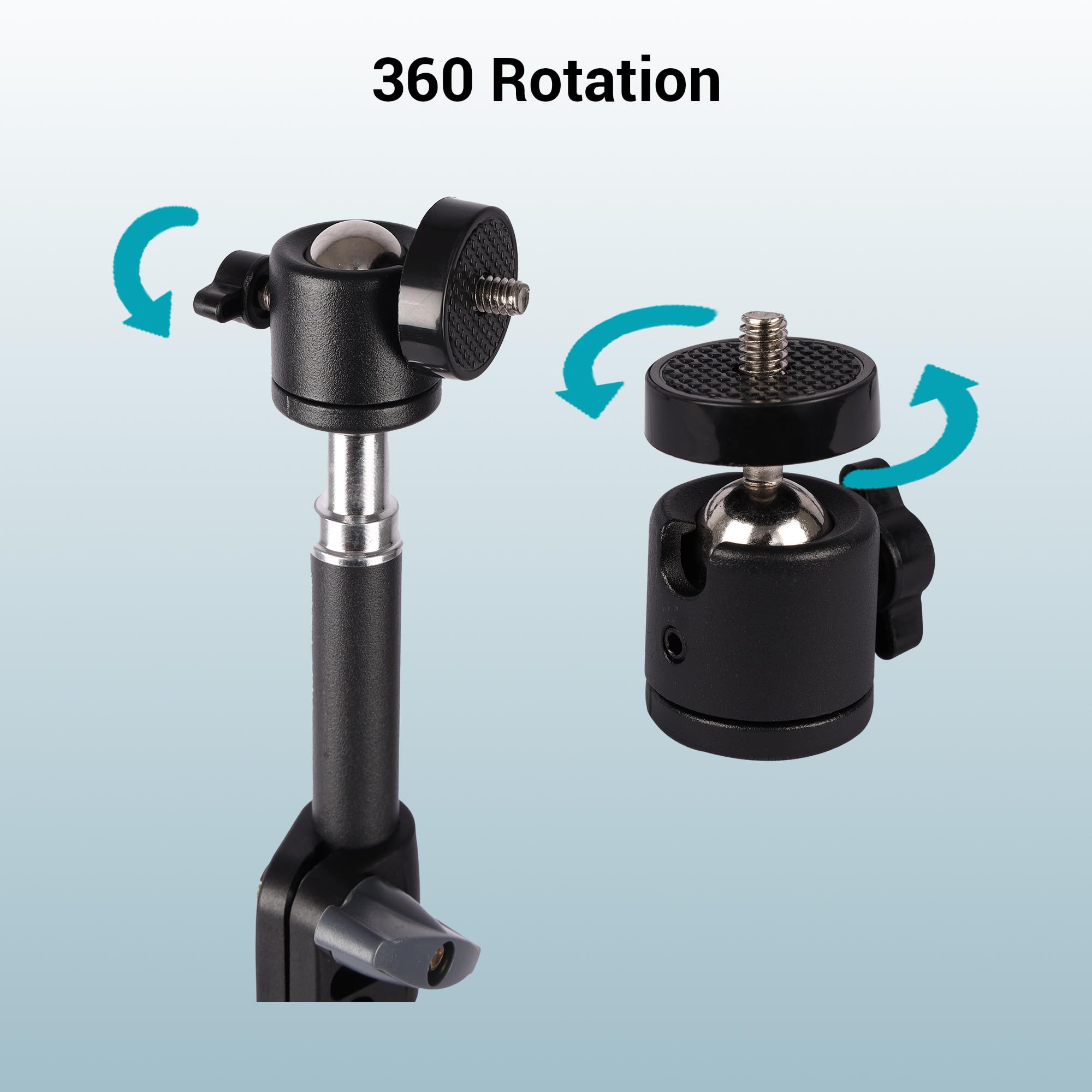 ZEBRONICS PSH01, Projector Tripod Stand, 360° Rotatable, Foldable and Portable Design, Metal Body, 4 Level Height Adjustment, Supports Upto 5kg, Easy to Setup, with 6.35 mm Mounting Screw — Amazon image 5