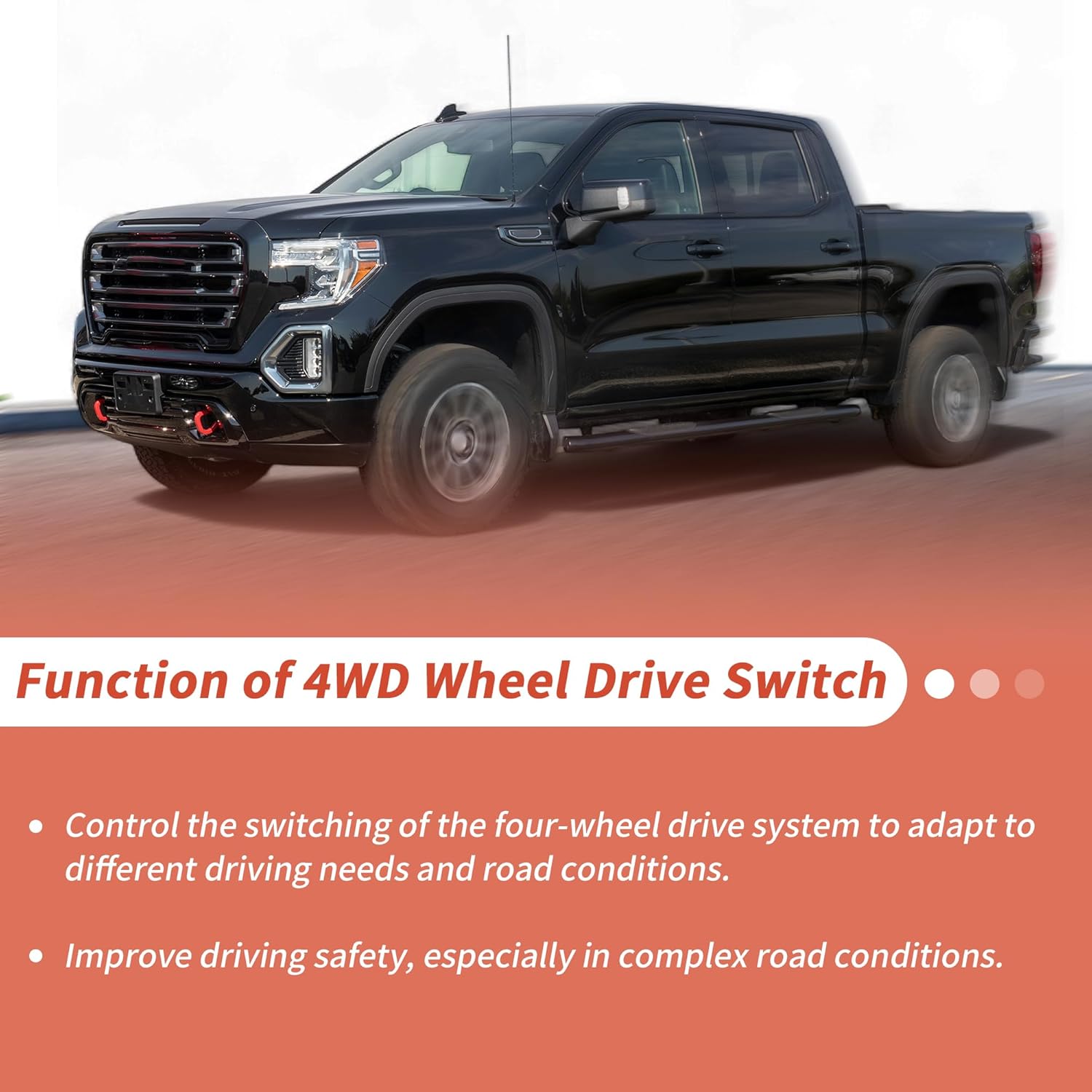 4x4 Wheel Drive Switch for Chevrolet Avalanche 2008-2013 4WD Switch for Chevrolet Silverado 1500 Silverado 2500 2008-2013 No.15913724/25878425