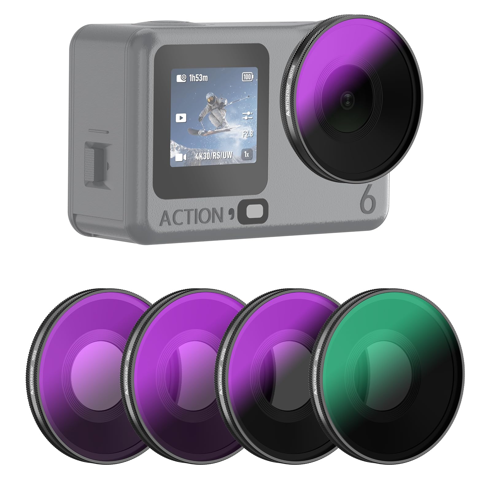 Filtres anti reflet ND CPL pour DJI OSMO Action 6 objectif - 8