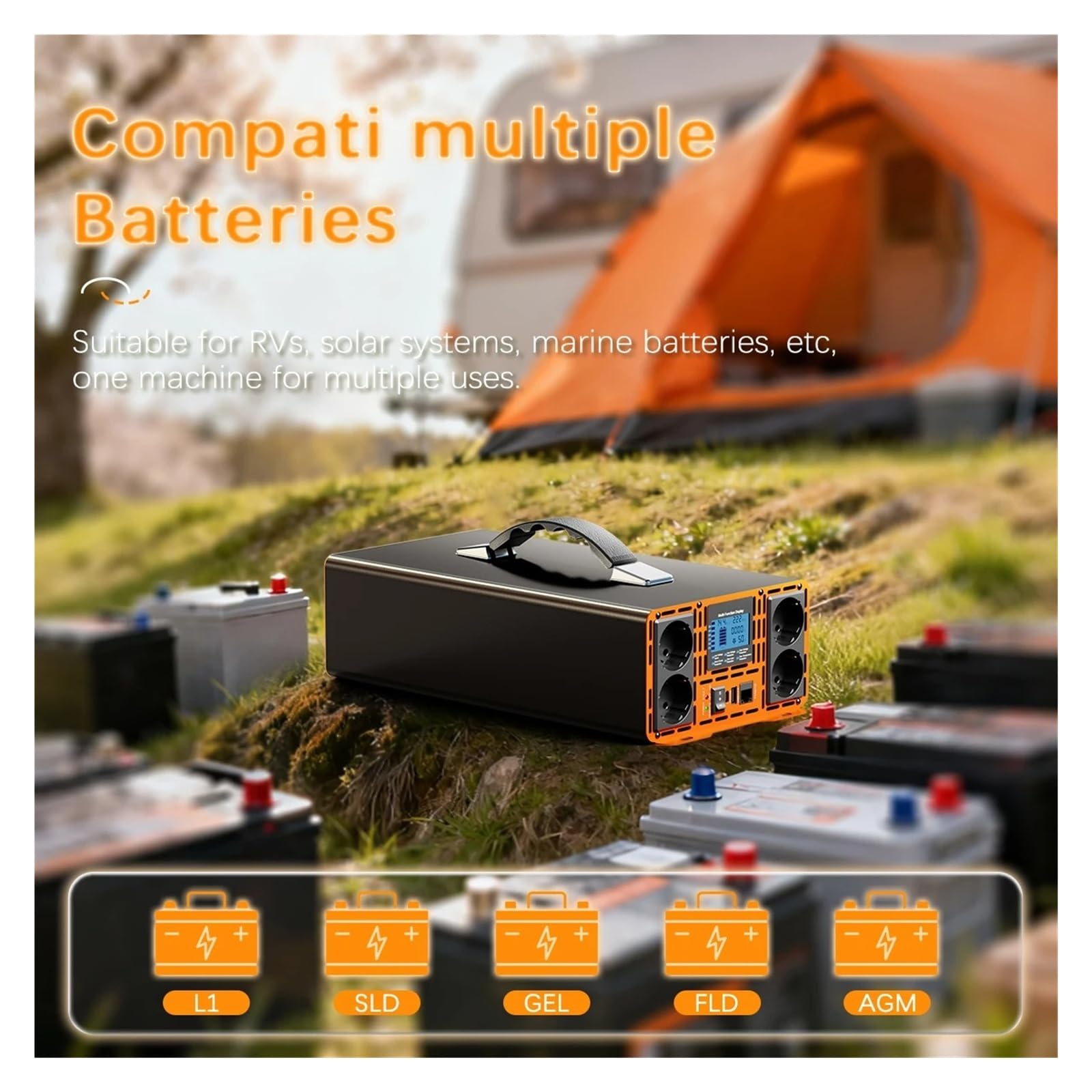 Auto Convertitore Potenza Inverter Onda Sinusoidale Per Pura Alta Potenza 8000W 10000W 12000W 24V 48V Display Esterno Presa Europea Remota Uscita Stabile Resistente