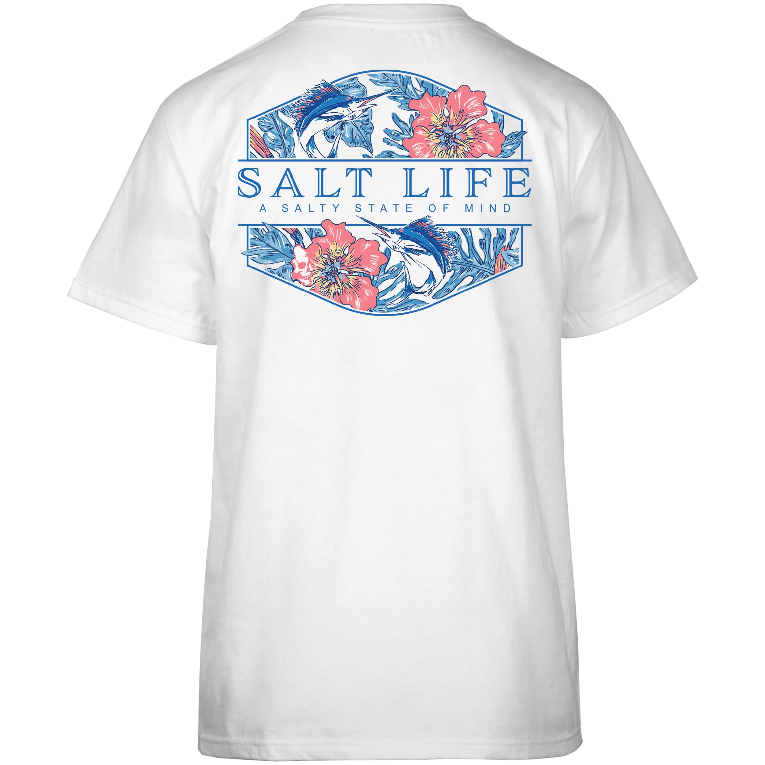 SALT LIFEmens Sailin Tropics Short Sleeve Unisex Fit Tee Shirt T-Shirt