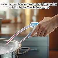 Vista 5 de Newness 4 Pcs Cooking Utensils Set, 304 Stainless Steel Kitchen Utensils Set, Metal Kitchen Accessories, Include Soup Ladle, Slotted Skimmer Spoon