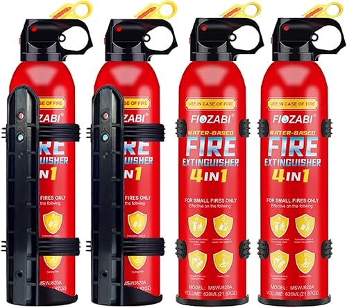 Spray de fuego portátil con soporte, extintor de aerosol portátil para todos los fuegos inc. batería de iones de litio, equipo de emergencia para el