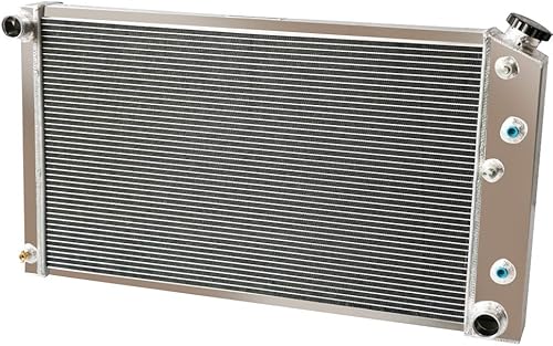 Miniatura 9 de ECMRAD Combo de ventiladores de radiador y cubierta de 3 filas para Chevy Pontiac GTO Chevelle El Camino 1968 69 70 1971 1972 All Aluminum (Combo de